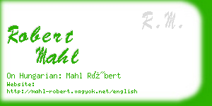 robert mahl business card